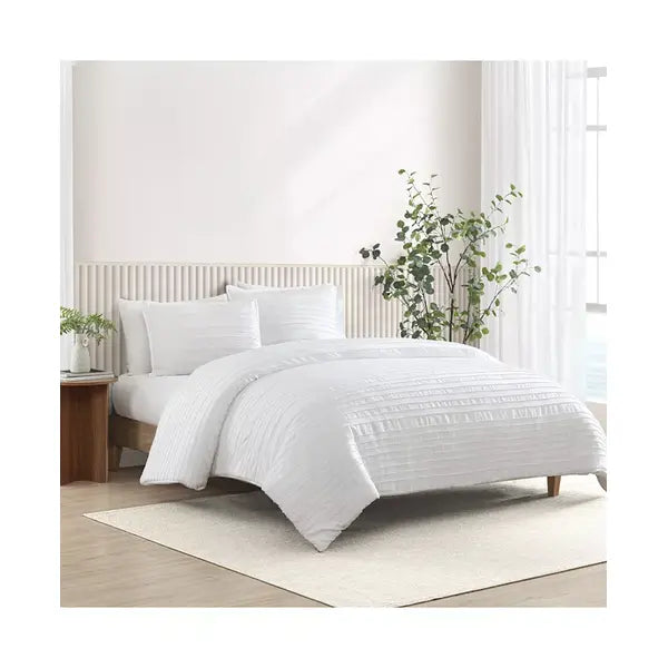 UGG® Devon Textured 2-Piece Comforter Set, Soft and Stylish Bedding for a Cozy Bedroom , White