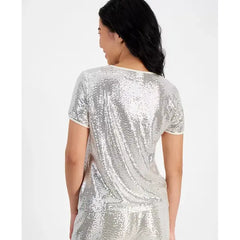 Anne Klein Petite Shine Dot T-Shirt for Women, Stylish and Comfortable Top