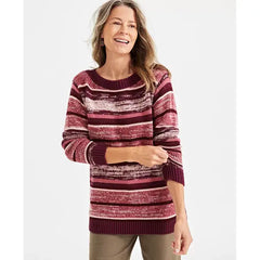 Women's Boatneck Shine Sweater, Created for Macy's-Berry stripe