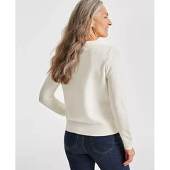 Petite Bright Whimsy Pullover Sweater, Created for Macy's-Brght Emb Natrl