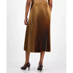 Women's Satin Pleated Pull-On Skirt,Created by Macy's-Vicuna