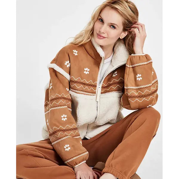 UGG® Women's Marlene Faux Suede Faux Sherpa Jacket, Stylish and Cozy Jacket for Women