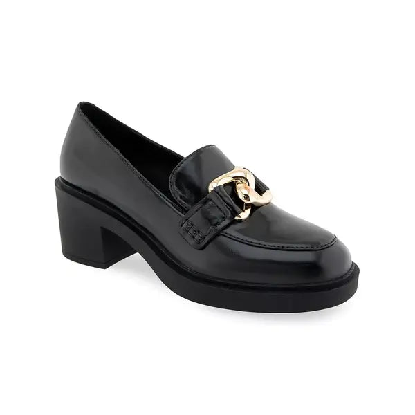 Aerosoles Gibbon Womens Block Heel Loafer, Stylish Comfortable Dress Shoes