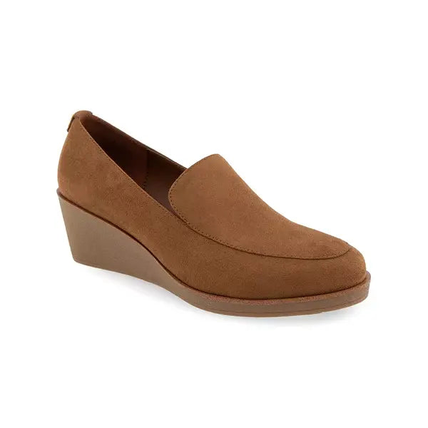 Aerosoles Basil Womens Wedge Heel Loafers Stylish Comfortable Slip On Shoes