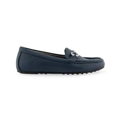Aerosoles Womens Dallas Buckle Flats, Stylish Comfortable Slip On Shoes, Navy