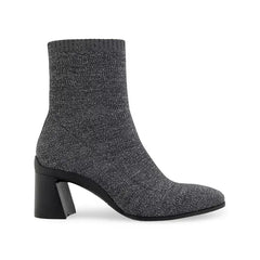 Aerosoles Womens Cezarina Ankle Zip Booties, Stylish Comfortable Everyday Boots, Gunmetal Knit Fabric