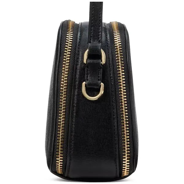 Kate Spade New York Devin Saffiano Leather Double Zip Dome Crossbody Bag