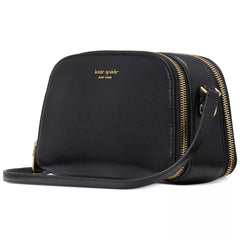 Kate Spade New York Devin Saffiano Leather Double Zip Dome Crossbody Bag