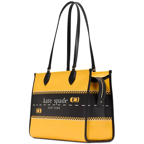 Kate Spade New York Manhattan Taxi Printed PVC Large Market Tote