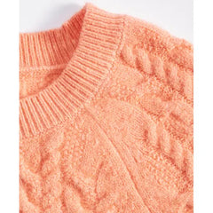Women's Cozy Cable-Knit Crewneck Sweater, Created for Macy's-Melon ball