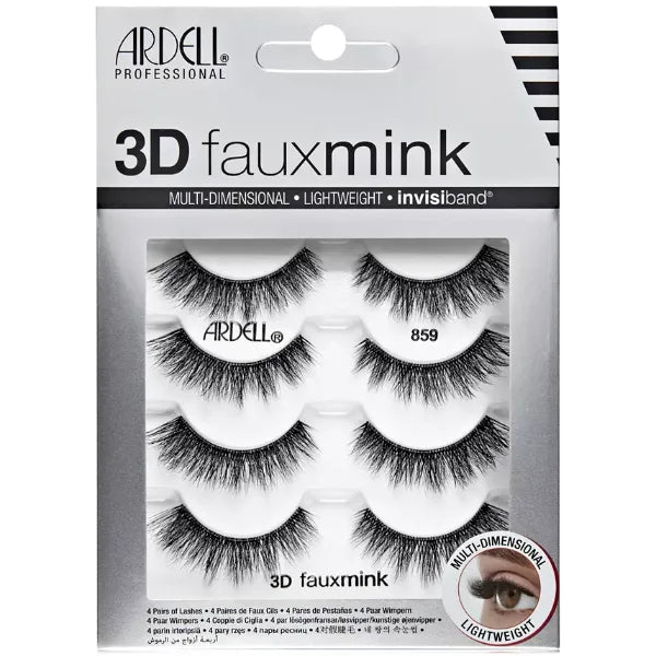 Ardell 3D Faux Mink Lashes #859, 4 pack