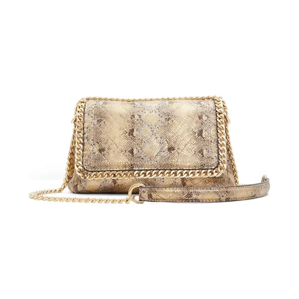 ALDO Kayley Small Shoulder Bag, Compact Stylish Functional Women Handbag, Gold