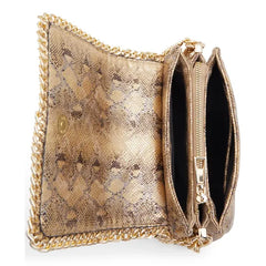ALDO Kayley Small Shoulder Bag, Compact Stylish Functional Women Handbag, Gold
