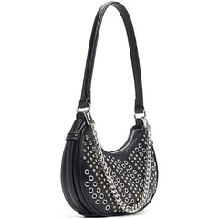 ALDO Nolia Medium Shoulder Bag, Elegant Functional Stylish Womens Handbag , Open Black