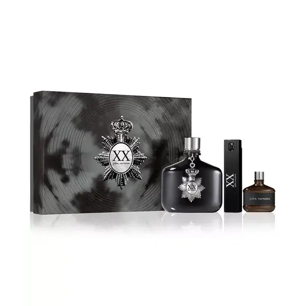 John Varvatos Men's 3 Piece XX Eau de Toilette Gift Set for Men Ideal Fragrance Gift Set