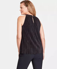 Women's Chain-Trim Halter Top, Created for Macy's-Deep black