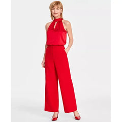 Women's High-Rise Wide-Leg Pants, Created for Macy's-Red zenith