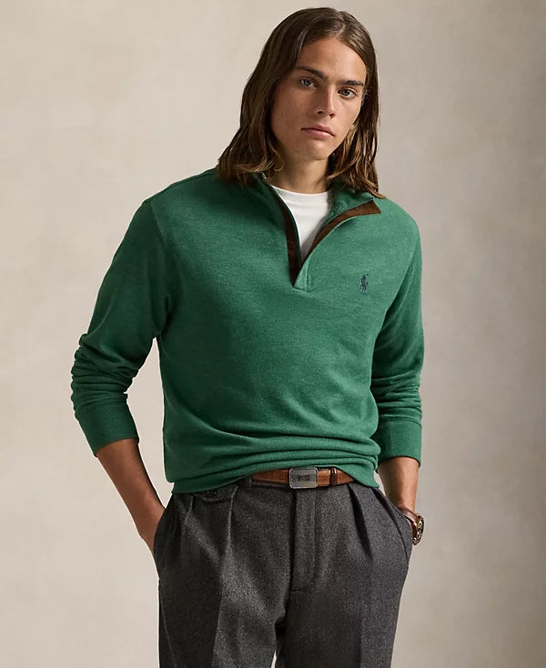 Men's Luxury Jersey Quarter-Zip Pullover