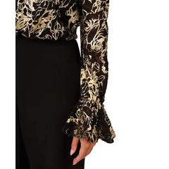 Adrianna Papell Womens Off The Shoulder Lace and Crepe Jumpsuit, Stylish Evening or Special Occasion Outfit