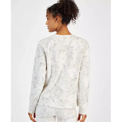 Women's Bubble-Print Fleece Crewneck Pullover Top, Created for Macy's-Tofu