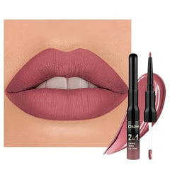Kaely 2-in-1 Matte Lipstick and Lip Liner, Liquid Lip Stain Makeup for women Long Lasting Waterproof Smudge Proof