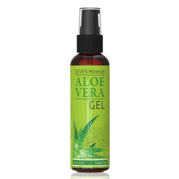 Seven Minerals Organic Aloe Vera Gel – 100% Pure, Freshly Cut Aloe, Vegan & Unscented | Face, Skin, Hair & Sunburn Relief