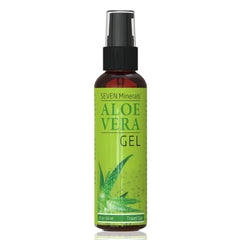 Seven Minerals Organic Aloe Vera Gel – 100% Pure, Freshly Cut Aloe, Vegan & Unscented | Face, Skin, Hair & Sunburn Relief