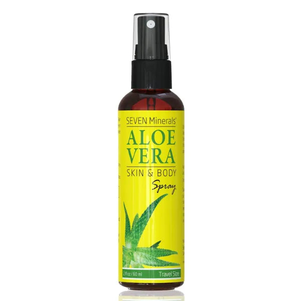 Seven Minerals Organic Aloe Vera Spray – 100% Pure Fresh-Cut Aloe, Fast-Absorbing, Non-Sticky Formula for Skin & Hair
