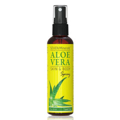 Seven Minerals Organic Aloe Vera Spray – 100% Pure Fresh-Cut Aloe, Fast-Absorbing, Non-Sticky Formula for Skin & Hair