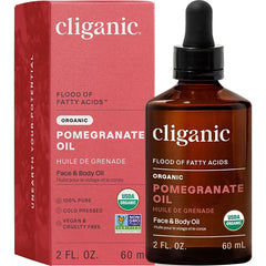 Cliganic Organic Pomegranate Seed Oil, 100% Pure (1, 2 Oz) - For Face, Skin | Natural Cold Pressed Unrefined