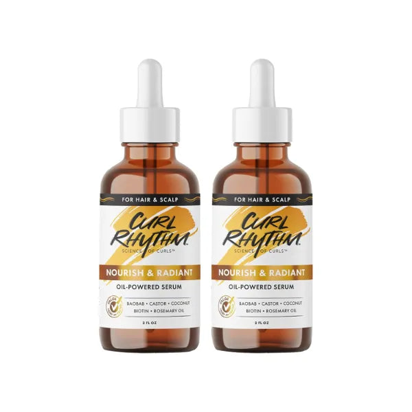 Curl Rhythm Nourish and Radiant Oil-Powered Serum - Nourishing Hair Oil - Non-Greasy Scalp Care - Hair Serum with Biotin for All Hair Types