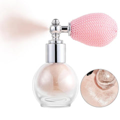 Lezero Face & Body Glitter Highlighter Spray (Pearl White & Champagne) – Loose Shimmer Powder, Long-Lasting Makeup for Rave, Festival, Halloween & Party