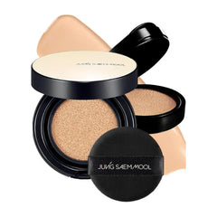 JUNG SAEM MOOL Essential Skin Nuder Longwear Cushion 0.98 Fl Oz, Refill Included, 24H Lasting Cushion Foundation with High Coverage, Semi-Matte Natural Finish, Korean Foundation Makeup