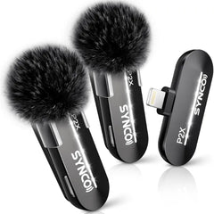 SYNCO Wireless Lavalier Microphone for iPhone & Android – P1XL/P2XL Professional Lapel Mic, 48kHz 24-Bit HiFi Sound, USB-C & Lightning Compatible, Ideal for TikTok, YouTube, Streaming, Vlogging & Video Recording