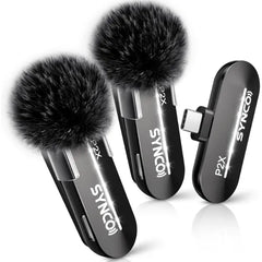 SYNCO Wireless Lavalier Microphone for iPhone & Android – P1XL/P2XL Professional Lapel Mic, 48kHz 24-Bit HiFi Sound, USB-C & Lightning Compatible, Ideal for TikTok, YouTube, Streaming, Vlogging & Video Recording