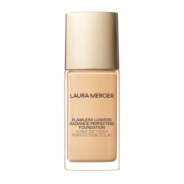 Laura Mercier Flawless Lumiere Foundation, 15HR Hydration, Medium to Full Coverage, Improves the Look of Dull and Dry Skin, Luminous Finish, Non-Comedogenic, Vitamin C Infused