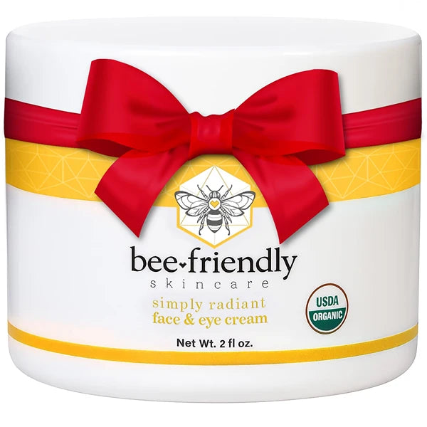 BeeFriendly Organic Face & Eye Cream – USDA Organic Anti-Aging Moisturizer for Face, Eyes, Neck & Decollete – Natural All-in-One Cream Reduces Wrinkles & Fine Lines – 2 oz, 4 oz (2-Pack), 6 oz (3-Pack)