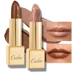 Oulac Lipstick for Women with Metallic 3D Shine Lightweight Hydrating Formula, High Impact Lip Color, Vegan Beauty, Full Coverage Lip Makeup
