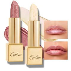 Oulac Lipstick for Women with Metallic 3D Shine Lightweight Hydrating Formula, High Impact Lip Color, Vegan Beauty, Full Coverage Lip Makeup