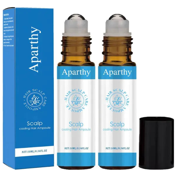 Aparthy Hair Growth Roll On, Advanced Hair Growth Roll-On Serum, Strengthens Hair, Nourishes, Enriched with Menthol, Camellia Oleifera Seed Oil, Non-messy for Men & Women - 10ml