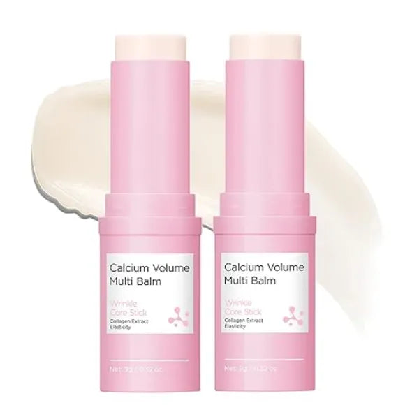 BANGFENG Cemenrete Calcium Volume Multi Balm Stick, Korean Collagen Moisturizing Glow, Hydrating & Anti Aging Almond Vitamin E for Face, Eyes, Lips & Neck