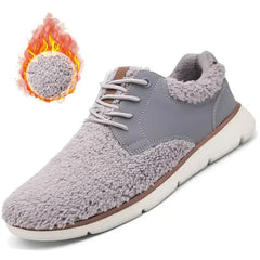 REUR RO RO Men's Cotton-Padded Shoes Winter Thickened Snow Boots Warm Cotton Shoes