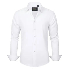 Alimens & Gentle Mens Long Sleeve Button Up Shirt Formal Dress Shirts Regular Fit