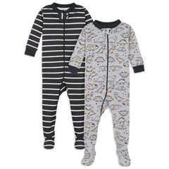 Gerber Baby & Toddler Neutral Snug Fit Footed Cotton Pajamas