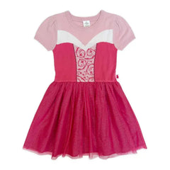 Girls Disney Princess The Little Mermaid Ariel Cosplay Short Sleeve Sweater Dress
