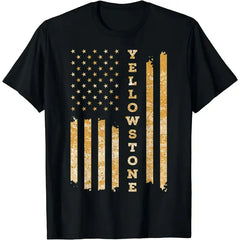 Yellowstone American Flag – USA National Park T-Shirt