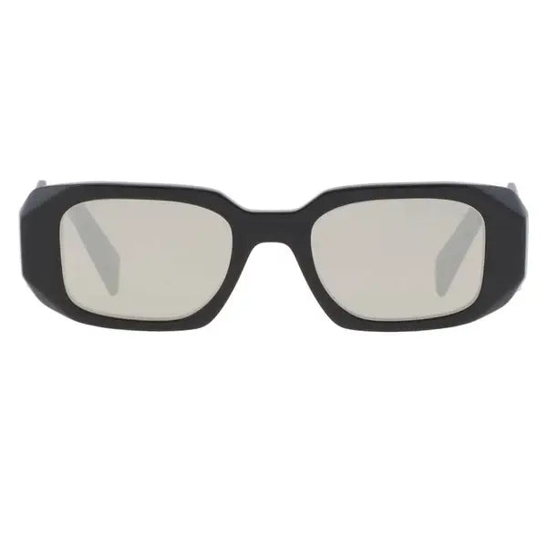 Prada PR 17WS Plastic Womens Rectangle Sunglasses Black 49mm Adult