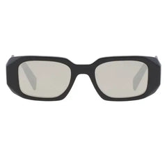 Prada PR 17WS Plastic Womens Rectangle Sunglasses Black 49mm Adult
