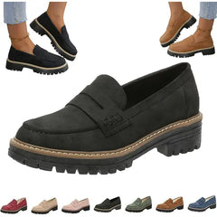 Orthoture-Orthopedic Platform Loafers - Orthoture Orthopedic Shoes Women, Orthoture Womens Round Toe Flats Walking Shoe, Arch Support Slip-On Loafers Suitable for All Foot Shapes