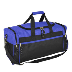 DALIX 21" Blank Sports Duffle Bag Gym Bag Travel Duffel with Adjustable Strap in Purple